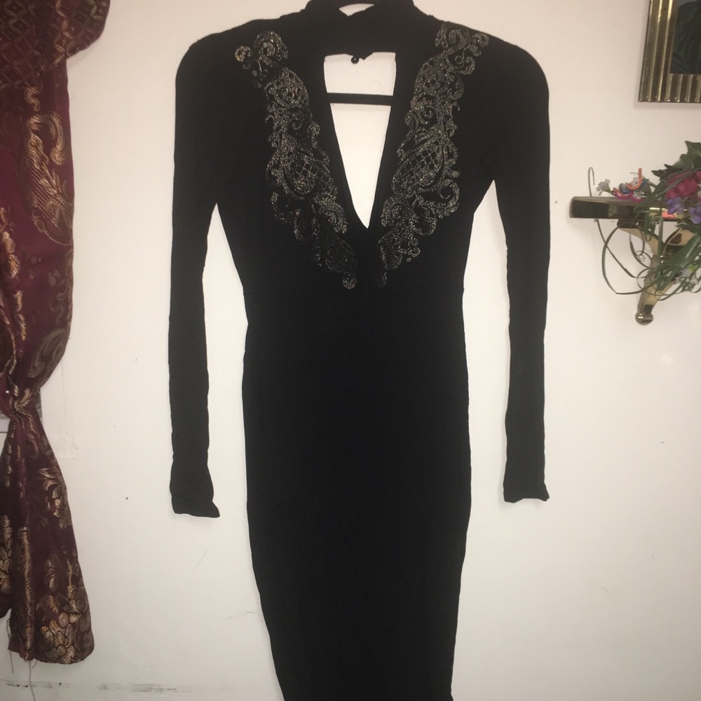 ASOS long sleeve black dress